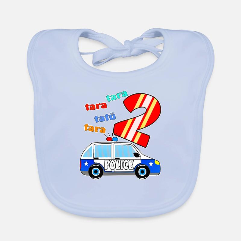 PolizeiAuto 2 Baby Bio-Lätzchen