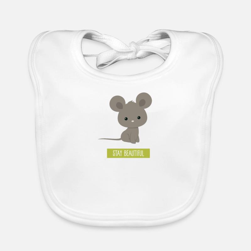 Souris mignonne mignonne souris Bavoir bio Bébé