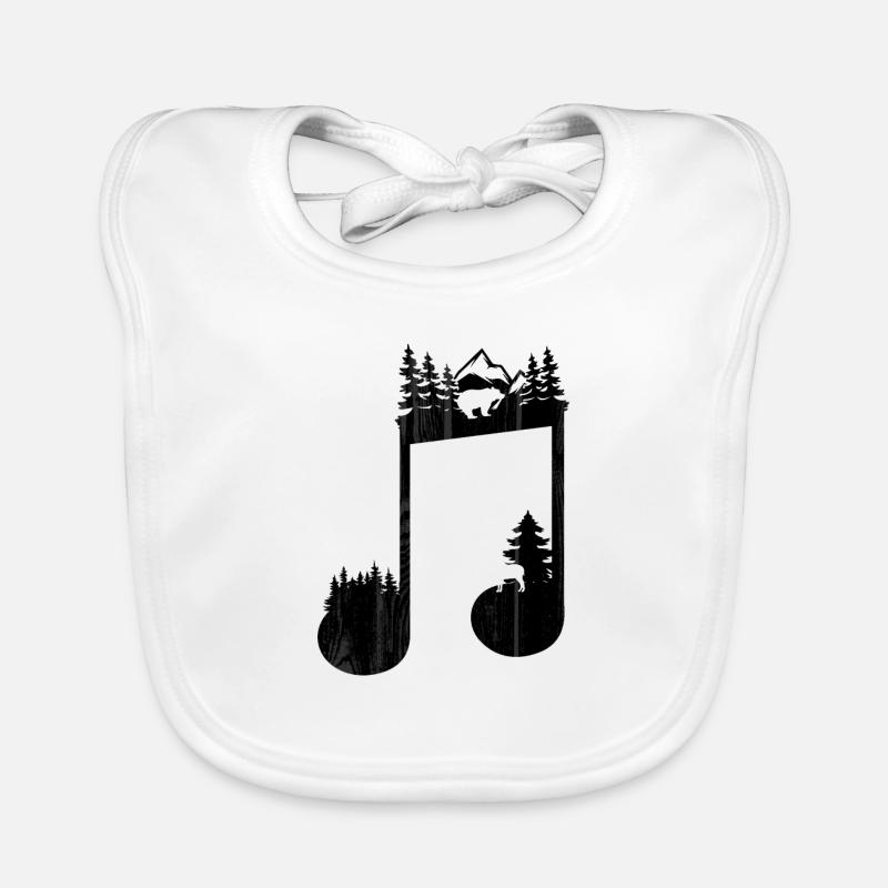 Musical notes Organic Baby Bibs