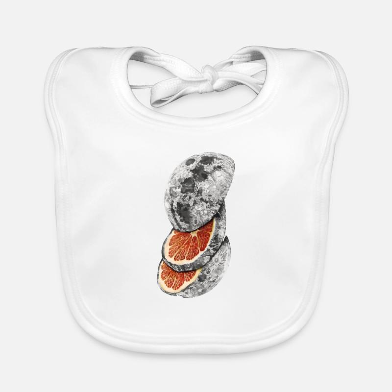 The moon is an orange Organic Baby Bibs