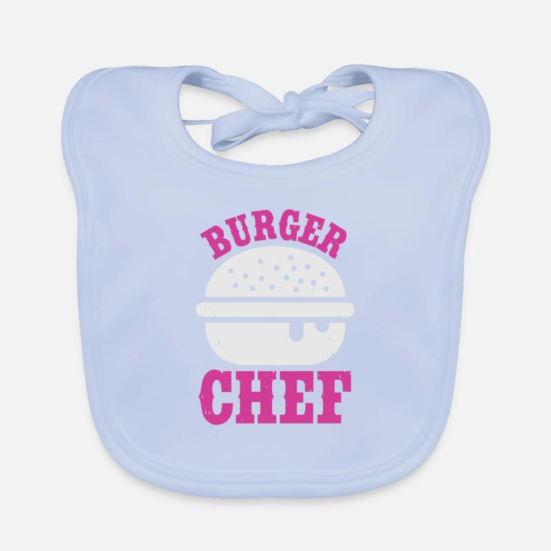 Burger chef Organic Baby Bibs