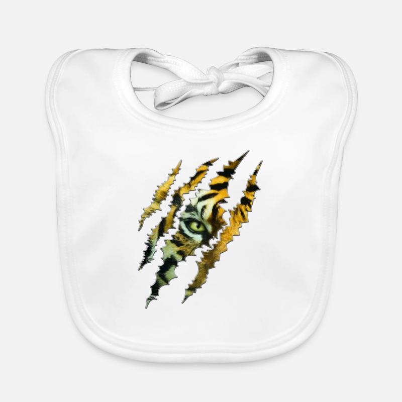 Tiger eye claw cat cat predator Organic Baby Bibs