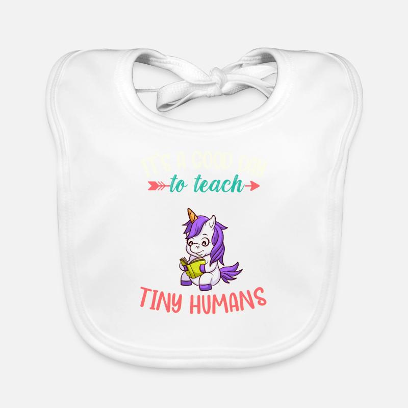 Good Day To Teach Tiny Humans Elementary Teacher Organic Baby Bibs