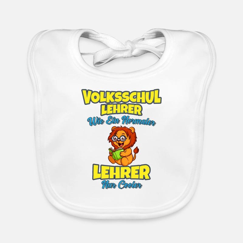 Volksschullehrer Volksschule Lehrkraft Lehrer Baby Bio-Lätzchen