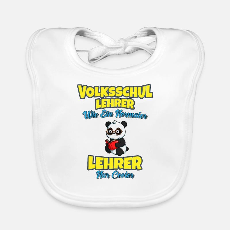 Volksschullehrer Volksschule Lehrkraft Lehrer Baby Bio-Lätzchen