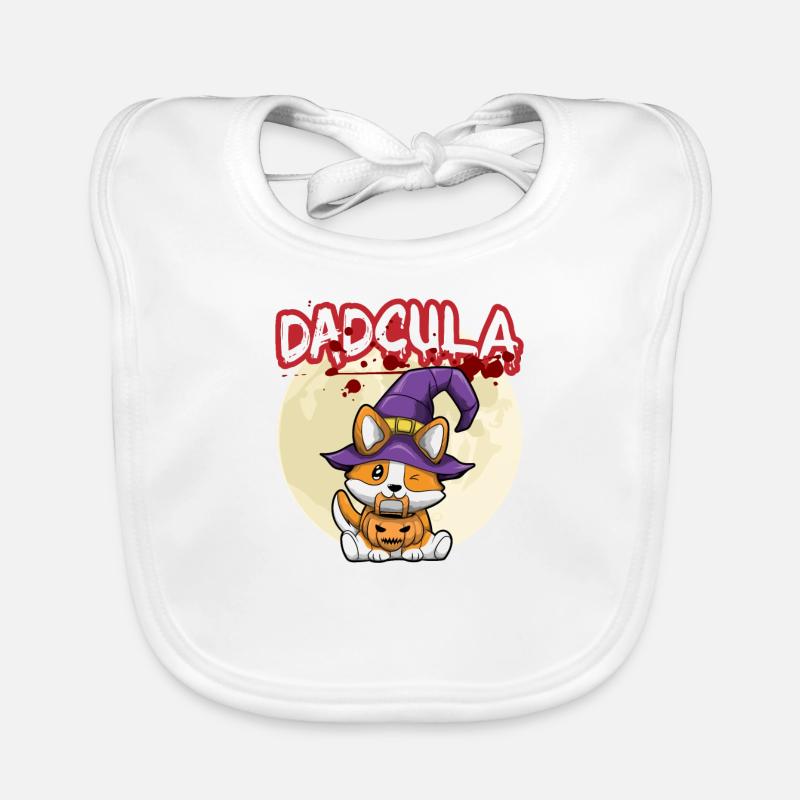 Dadcula Dracula Vampire Dad Funny Halloween Party Baby Bio-Lätzchen