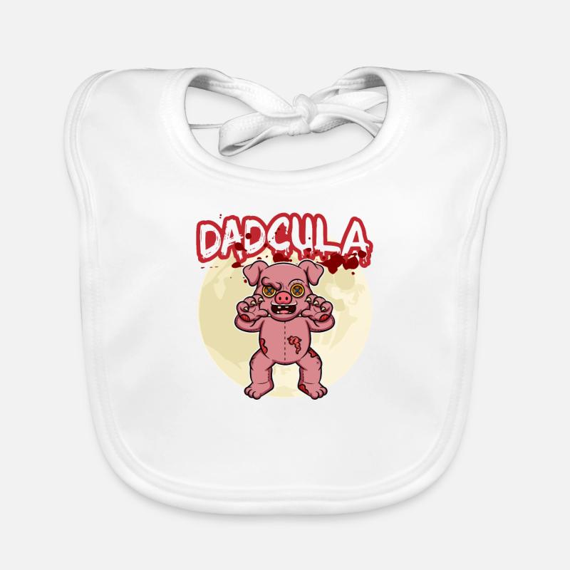 Dadcula Dracula Vampire Dad Funny Halloween Party Baby Bio-Lätzchen