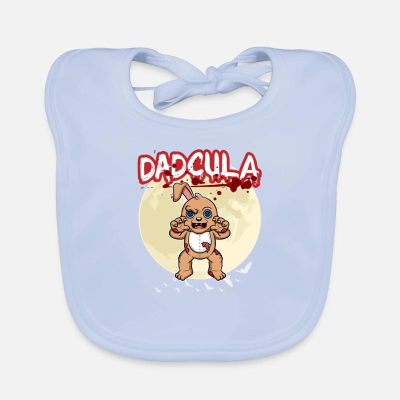 Dadcula Dracula Vampire Dad Funny Halloween Party Organic Baby Bibs