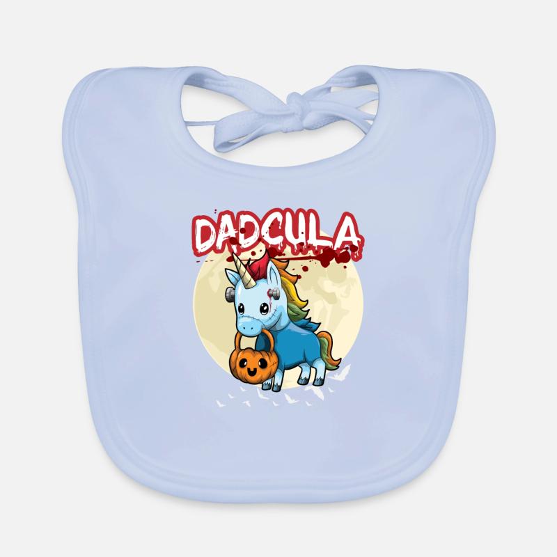 Dadcula Dracula Vampire Dad Funny Halloween Party Organic Baby Bibs