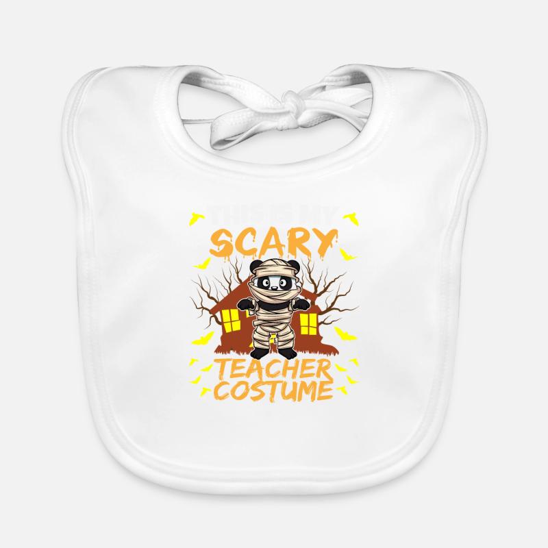 This Is My Scary Teacher Costume School Halloween Organic Baby Bibs