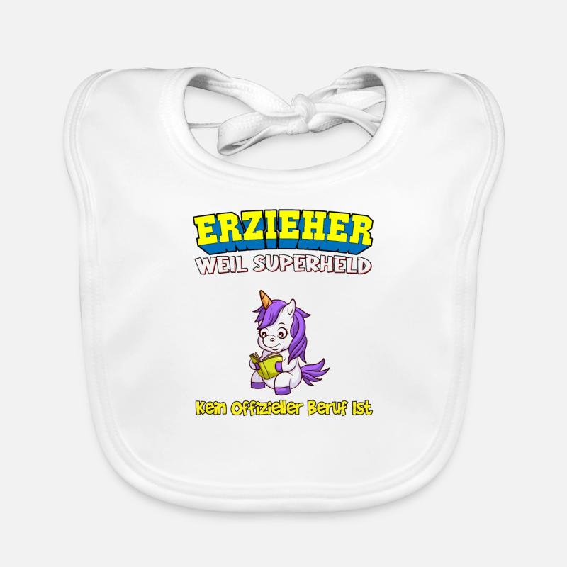 Erzieher Weil Superheld Kein Offizieller Beruf Ist Baby Bio-Lätzchen
