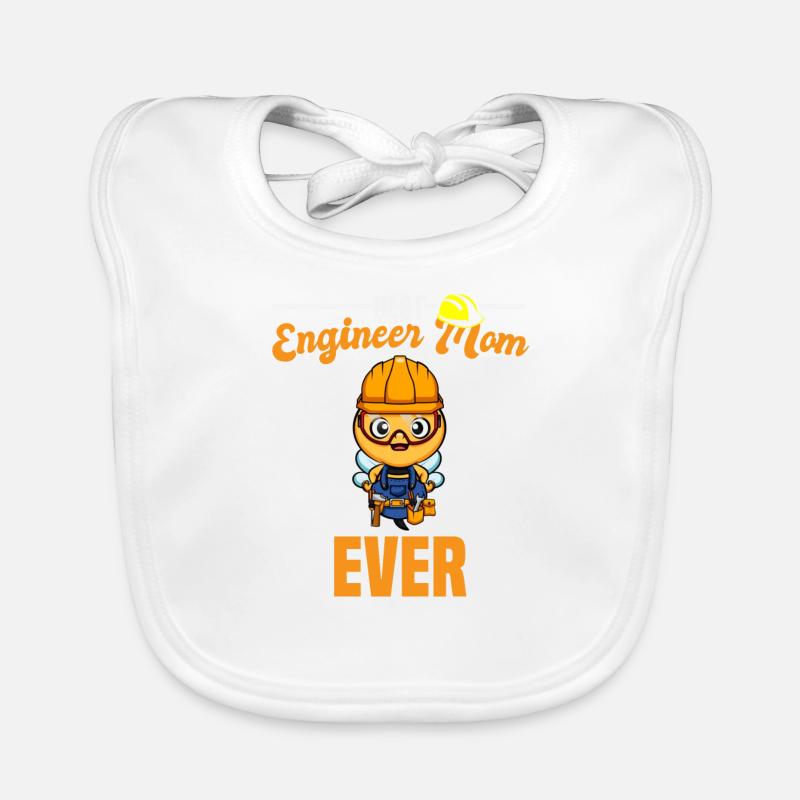 Best Engineer Mom Ever Construction Worker Mommy Baby Bio-Lätzchen