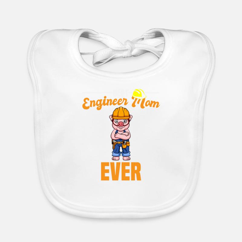 Best Engineer Mom Ever Construction Worker Mommy Baby Bio-Lätzchen