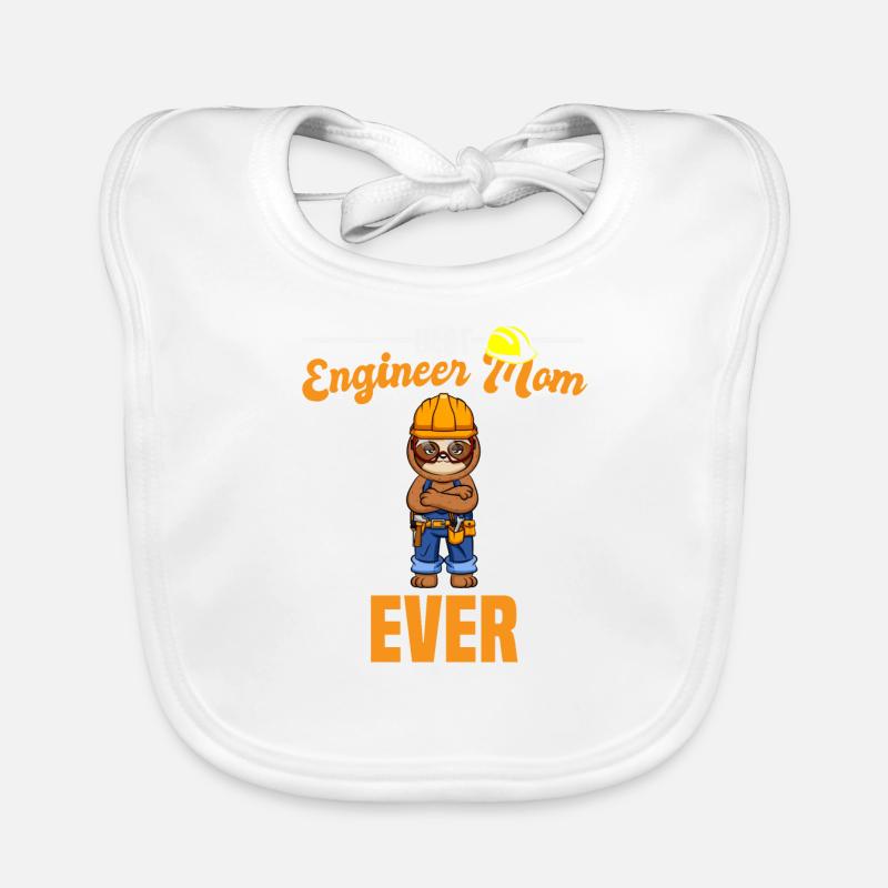 Best Engineer Mom Ever Construction Worker Mommy Baby Bio-Lätzchen