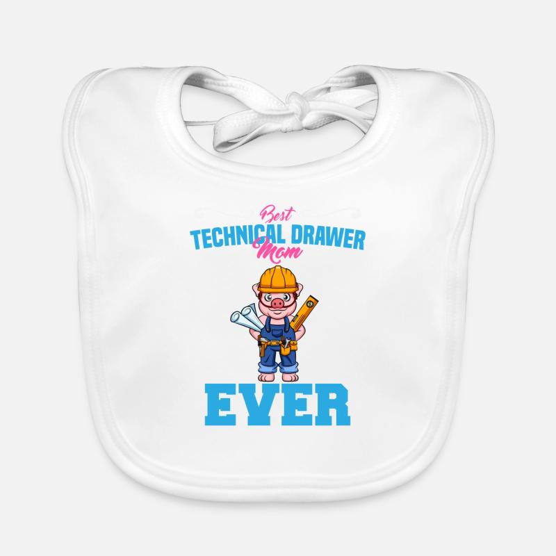 Best Technical Drawer Mom Ever Funny Archtect Gift Baby Bio-Lätzchen
