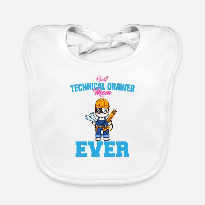 Best Technical Drawer Mom Ever Funny Archtect Gift Baby Bio-Lätzchen