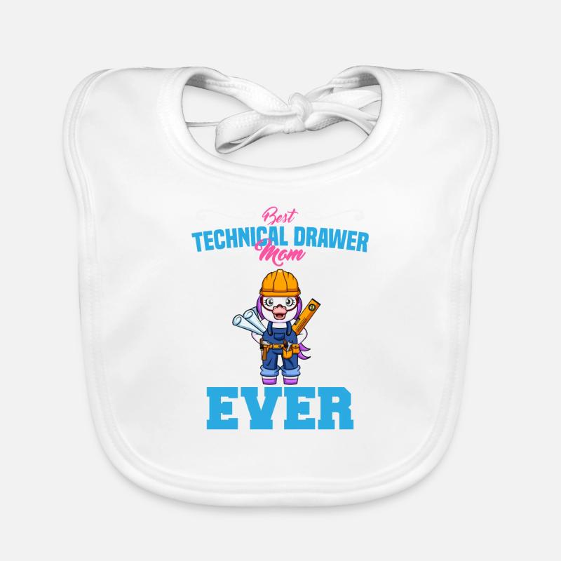 Best Technical Drawer Mom Ever Funny Archtect Gift Baby Bio-Lätzchen
