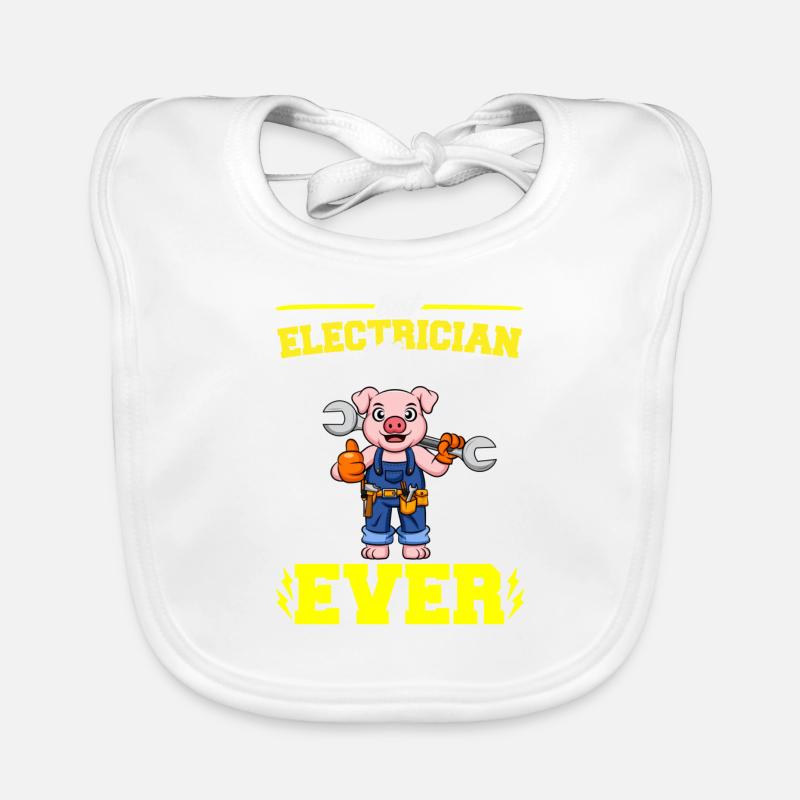 Best Electrician Mom Ever Electronic Technician Organic Baby Bibs
