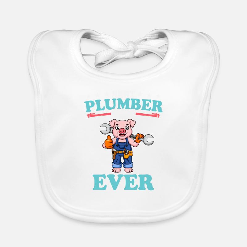Best Plumber Mom Ever Plumbing Technician Crafts Organic Baby Bibs