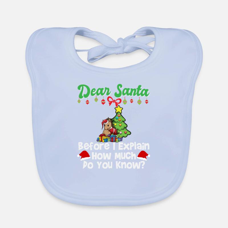 Dear Santa Before I Explain How Much Do You Know Organic Baby Bibs