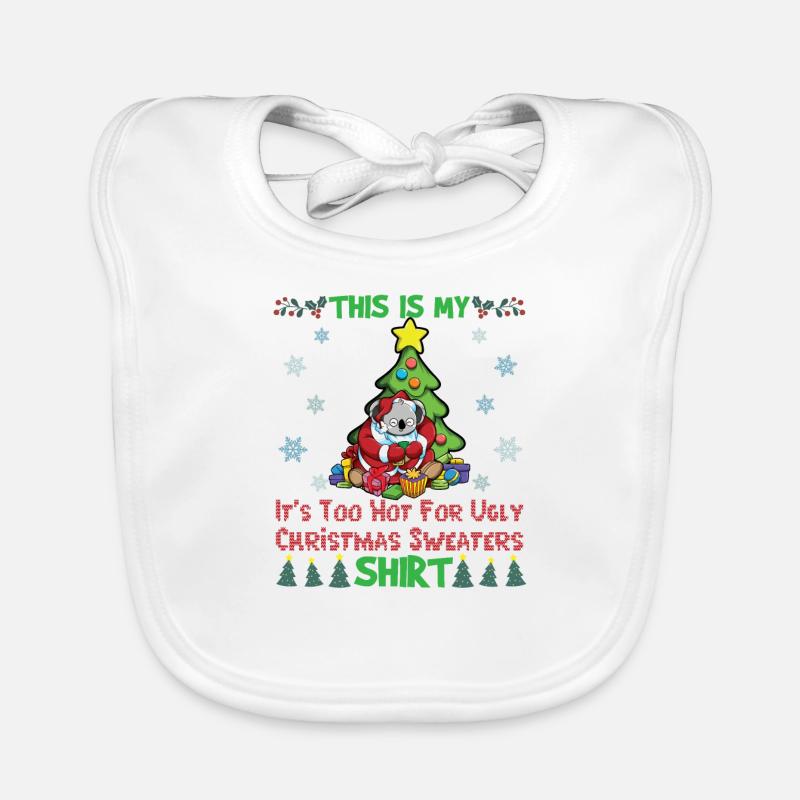 C'est mon pull de Noël il fait trop chaud pour moche Bavoir bio Bébé
