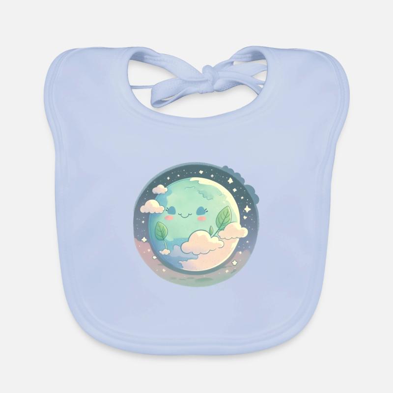 Terre Heureux Mignon Sciences de l’espace Planète Environnement Bavoir bio Bébé