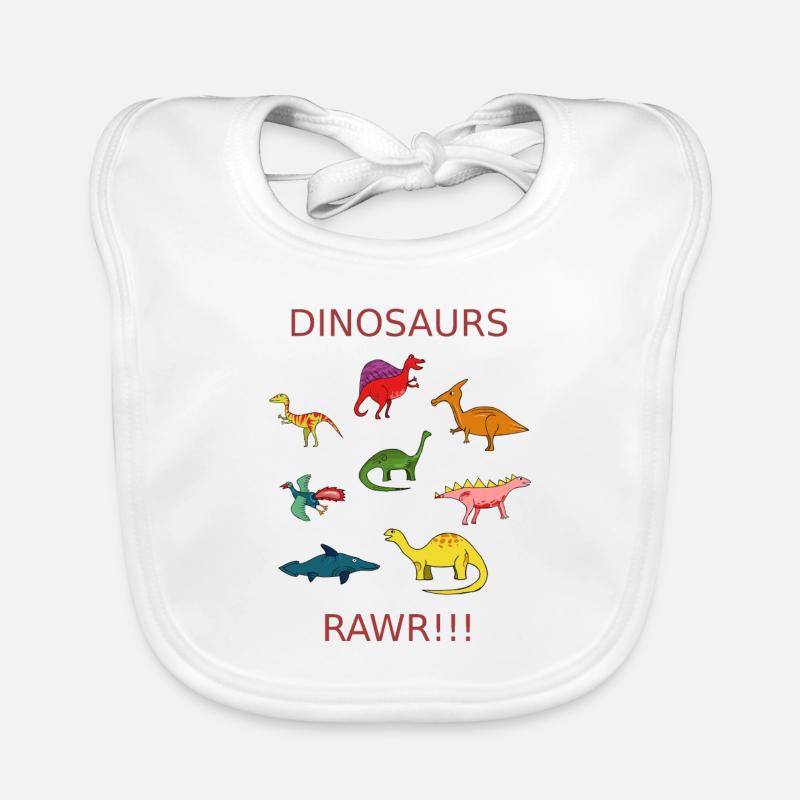 Dinosaur Pattern Rawr Dinosaur Dinosaurs Organic Baby Bibs