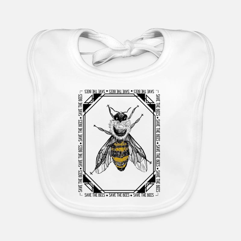 Sauvez les abeilles 3 Bavoir bio Bébé