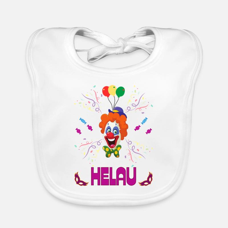 Carnaval | Clown | Helau Drôle | Carnaval Bavoir bio Bébé