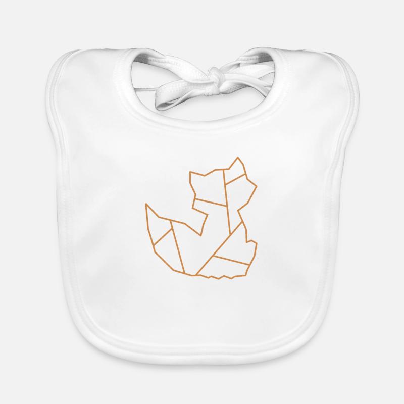 Renard | Animaux | Logo de l’entreprise | Renard - Bavoir bio Bébé - blanc
