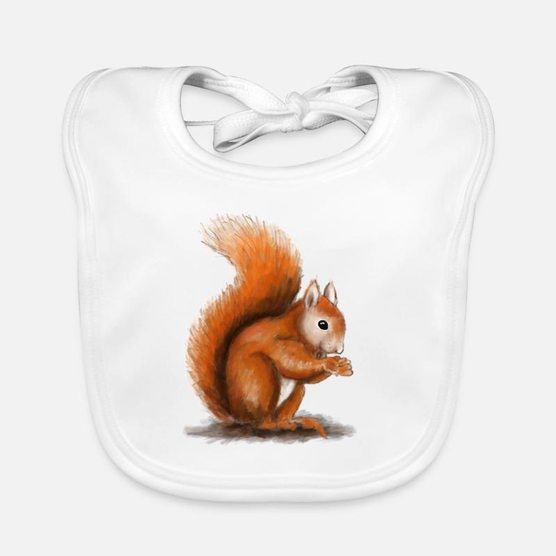 Eichhörnchen Illustration Baby Bio-Lätzchen