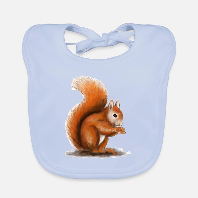 Eichhörnchen Illustration Baby Bio-Lätzchen