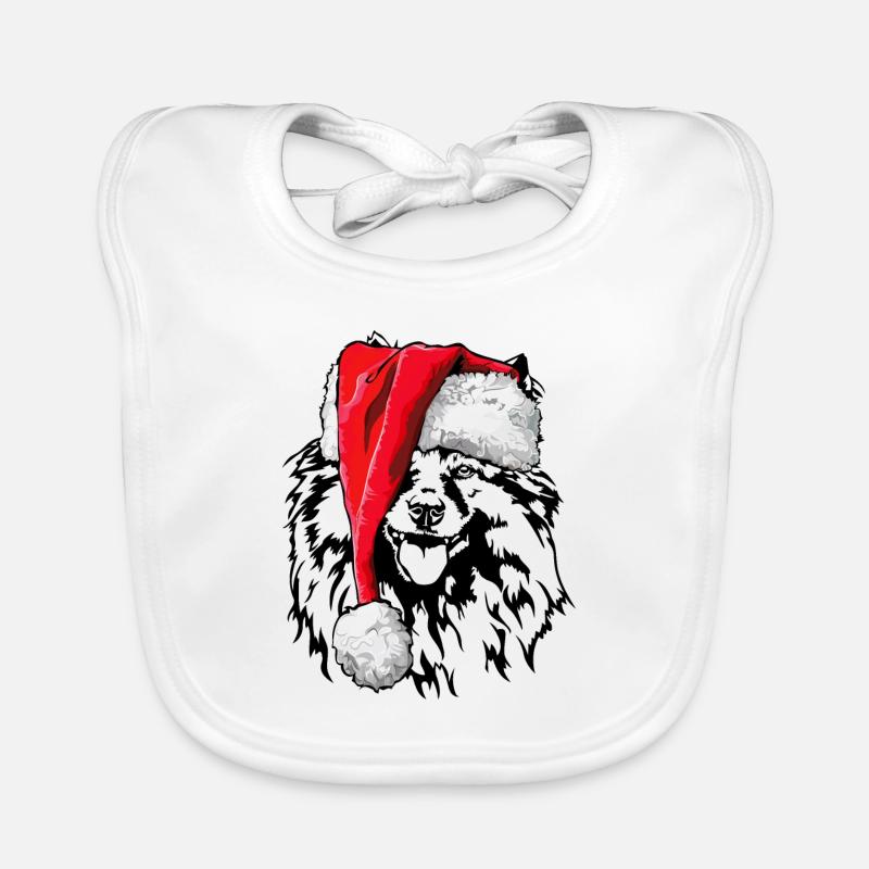 Santa Wolfsspitz Christmas Nikolaus Wilsigns Organic Baby Bibs