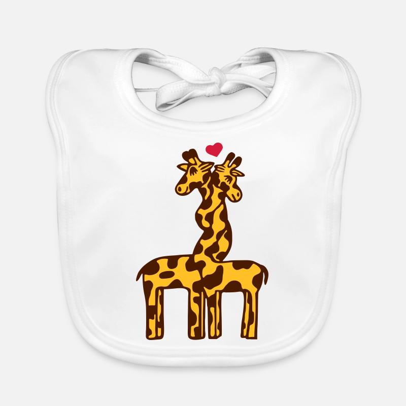 Giraffe in amore Bavaglino ecologico per neonato