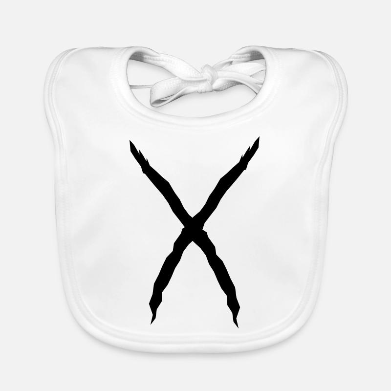 X Shape Letter Cool Scratch Wound Flesh Wound Organic Baby Bibs