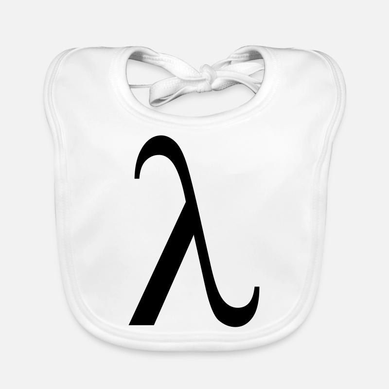 lambda greek - Baby Bio-Lätzchen - Weiß
