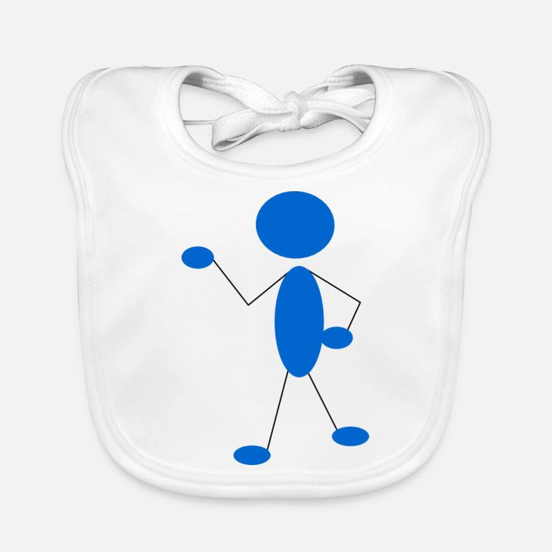 Strichmännchen Baby Bio-Lätzchen