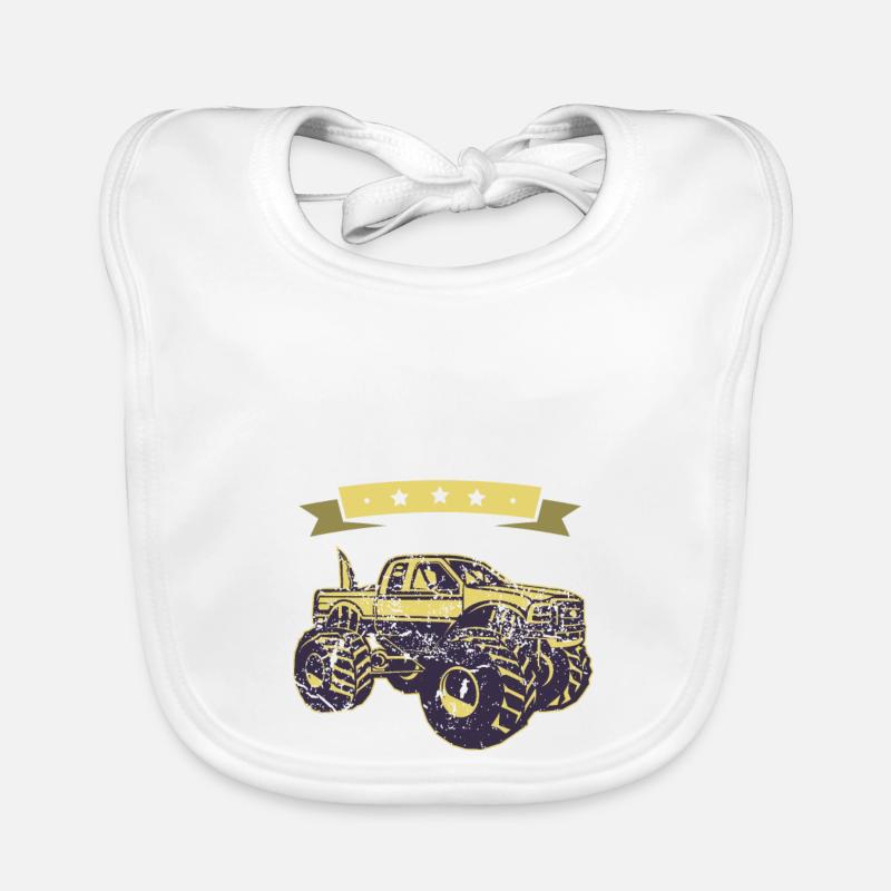 Ich liebe Monstertrucks Geschenk I love Baby Bio-Lätzchen