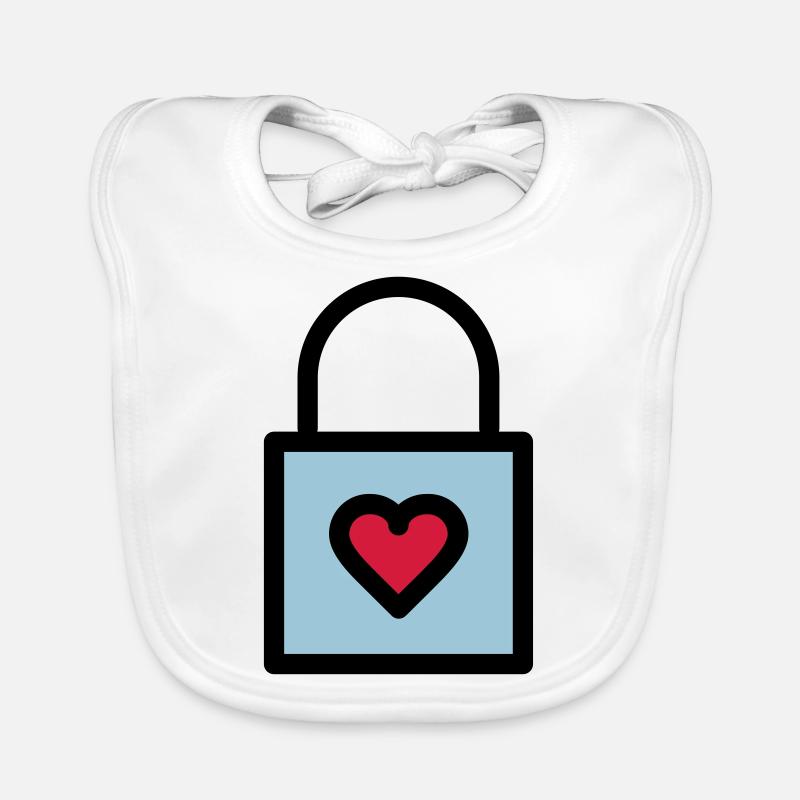 Cadenas, serrure d'amour Bavoir bio Bébé
