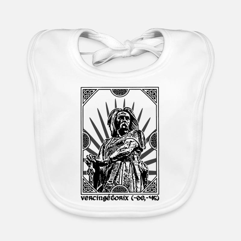 Vercingétorix - Bavoir bio Bébé - blanc