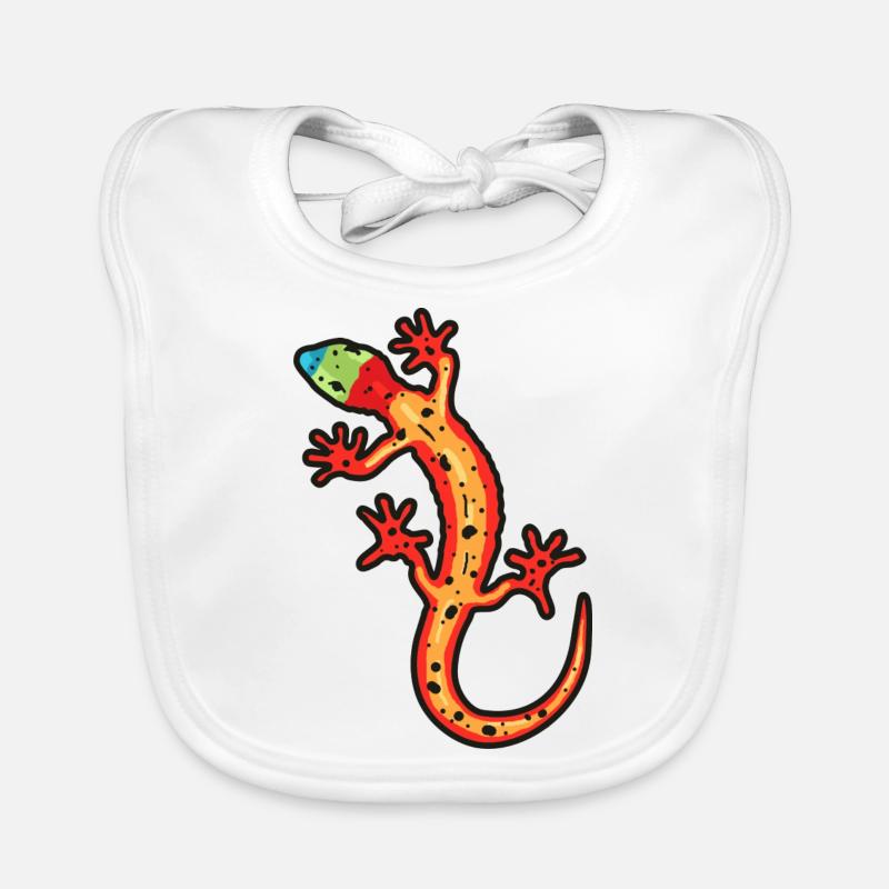 Lézard multicolore Bavoir bio Bébé