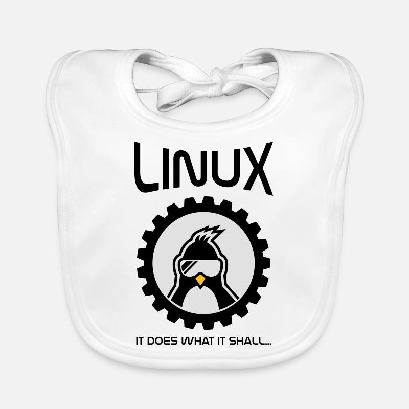 Linux fait ce qu'il doit - Bavoir bio Bébé - blanc