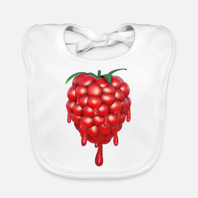 Raspberry drips Organic Baby Bibs