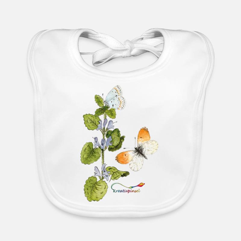 Gundermann and butterflies Organic Baby Bibs
