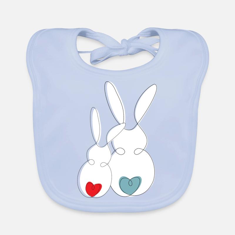 Les lapins Bavoir bio Bébé