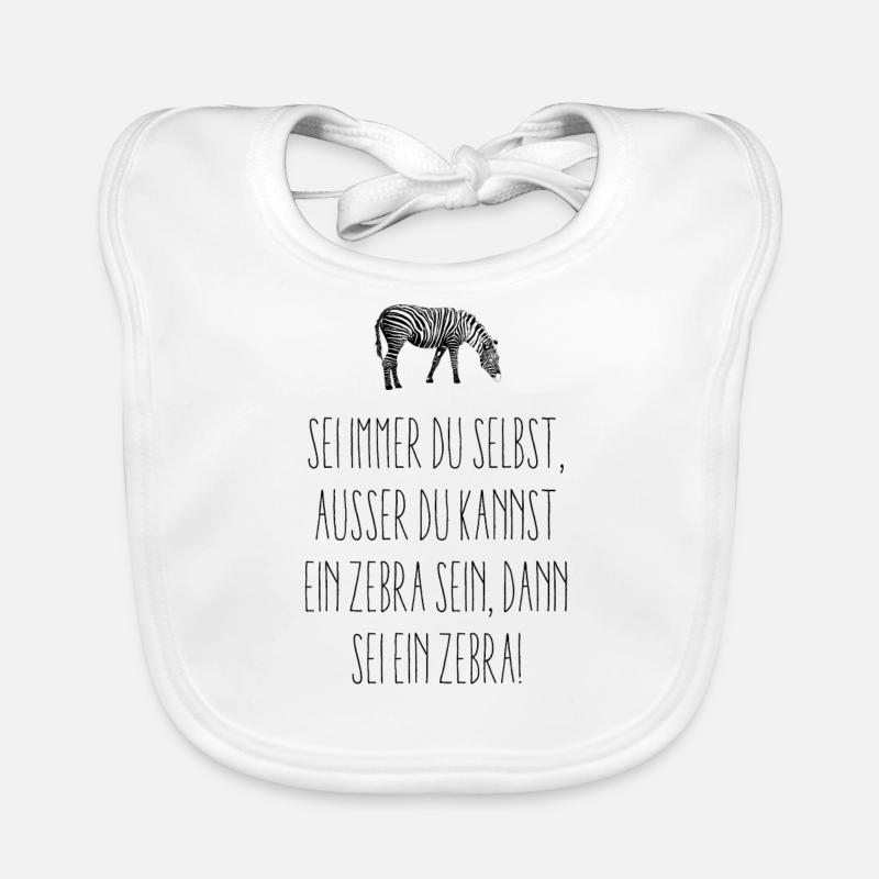 Sein ein Zebra! Baby Bio-Lätzchen