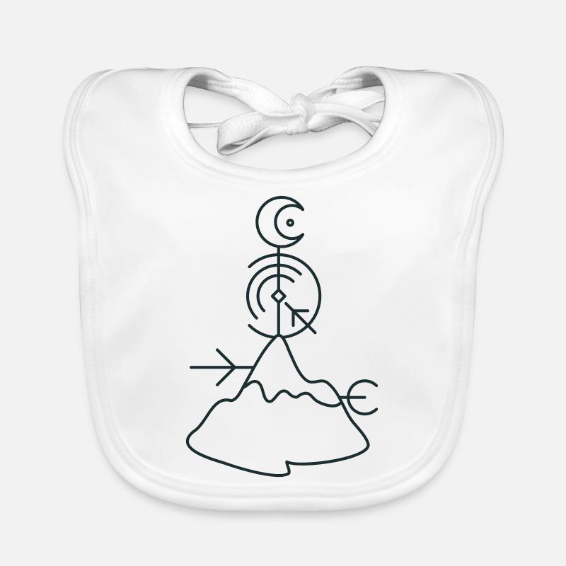 BOHO mountain top moon directions Organic Baby Bibs