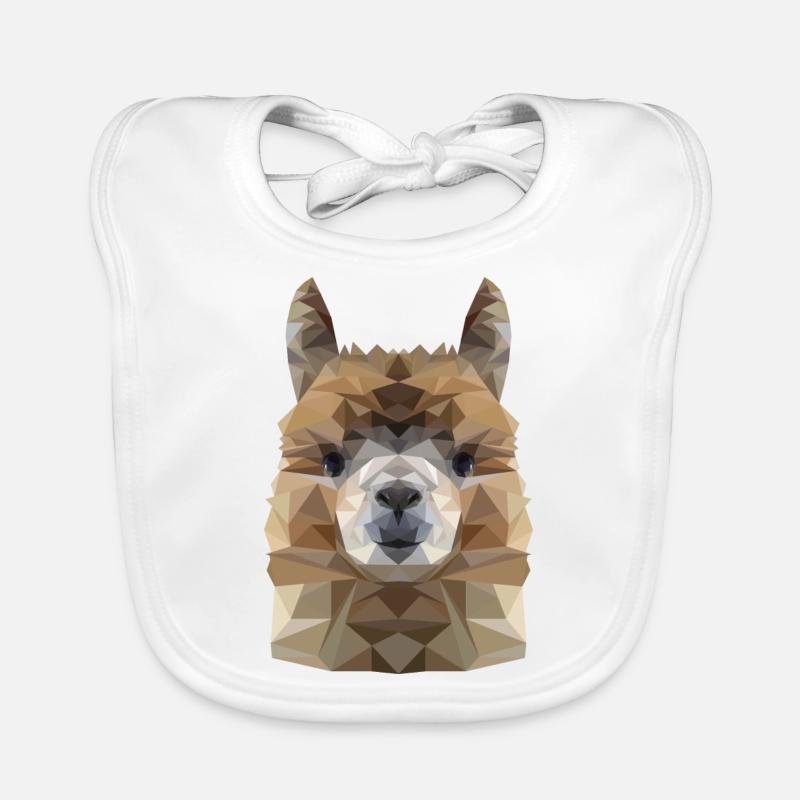Alpaca Polygon Organic Baby Bibs