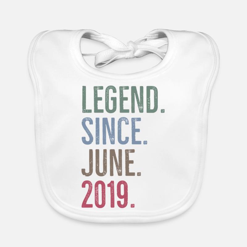 Legende seit Juni 2019 - Baby Bio-Lätzchen - Weiß