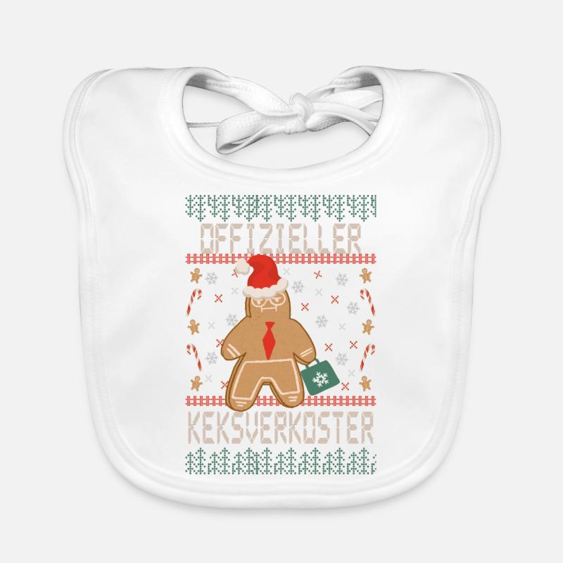 Lustiger Lebkuchenmann Weihnachten Pullover Baby Bio-Lätzchen
